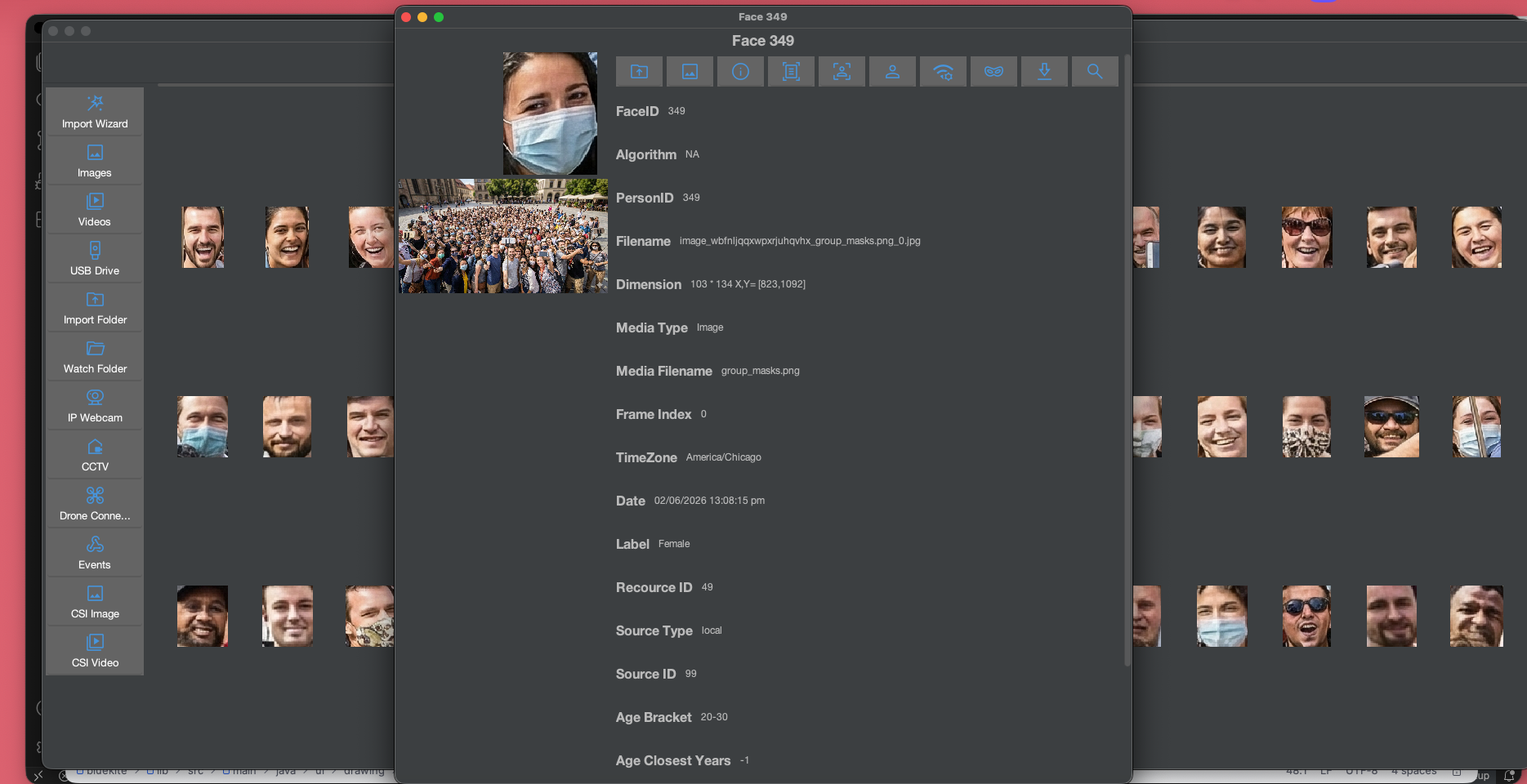 Search and clustering view